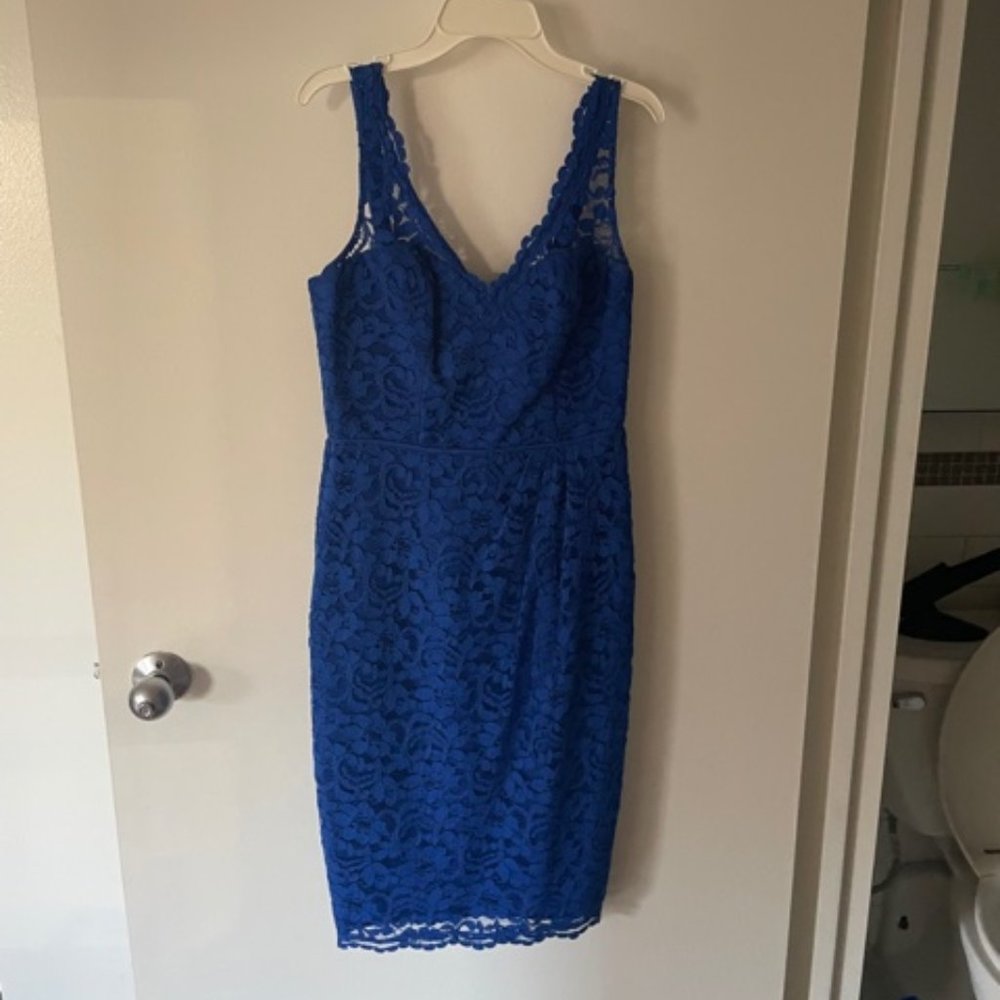 David's Bridal - bridesmaid dress / blue dress - Size 2